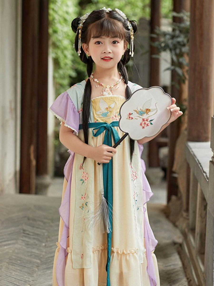 龙唐绣汉服儿细节图