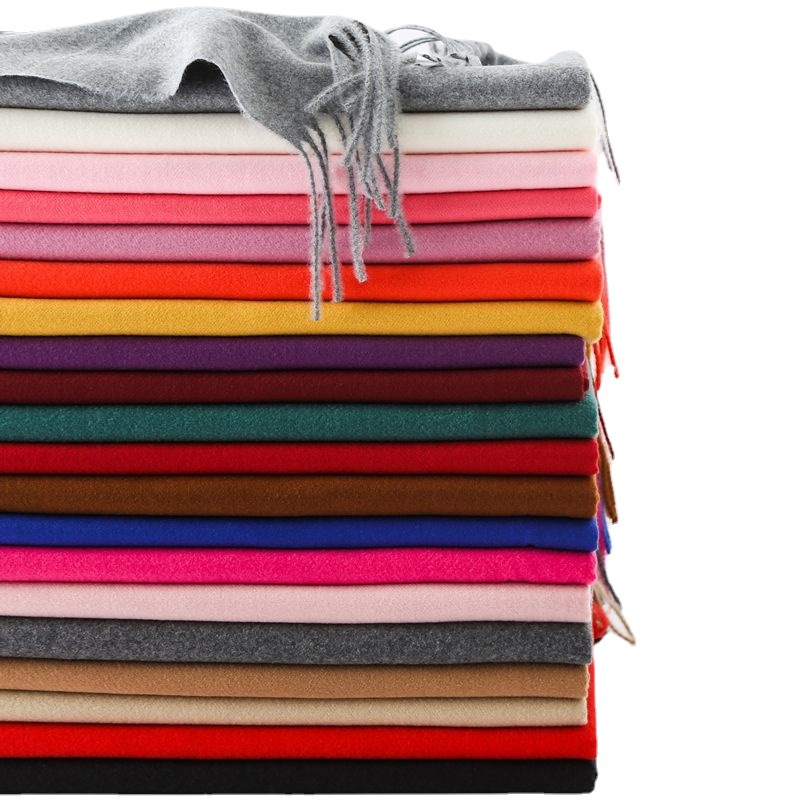 Cashmere Imitation 6 Solid Color Scarf Women's Single Color Thick Warm Tassel Shawl Collar Red Scarf Wholesale Hair Item Picture