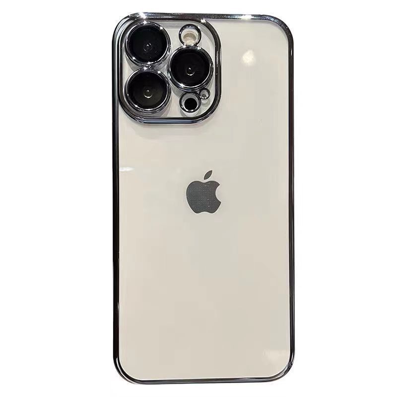 High-end silicone soft case suitable for iPhone 15, iPhone 14, transparent iPhone 13 with lens film, 12promax16 Item Picture