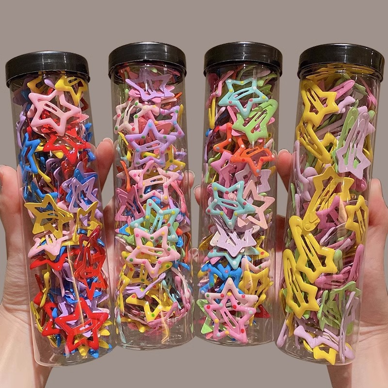 Children's colorful and cute small bb clips, girls' bangs hair clips, baby hair clips, girls' headwear, star hair clips