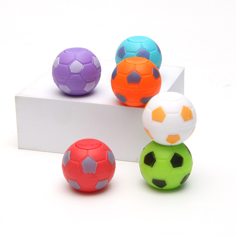 Cross-border children creative decompression finger gyro twist egg toy 35mm vent stress relief football fidget spinner wholesale details Picture