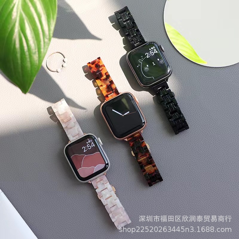 新款树脂小蛮腰表带适用iwatch7表带苹果手表iwatch65432代SE细款