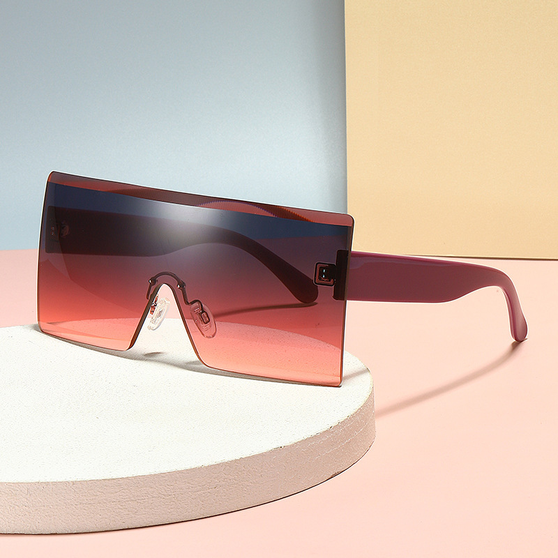 2023 New frameless sunglasses, high-definition UV-resistant glasses, outdoor sports fashion and colorful sunglasses Specification image