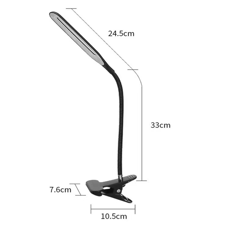 Anpanther estudiante LED lámpara de mesa de protección de ojos de lectura tipo clip de escritura lámpara de noche de escritorio recargable USB iluminación de cabecera lámpara de aprendizaje de juego de marea lámpara de lectura (estudio, protección de ojos) Item Picture