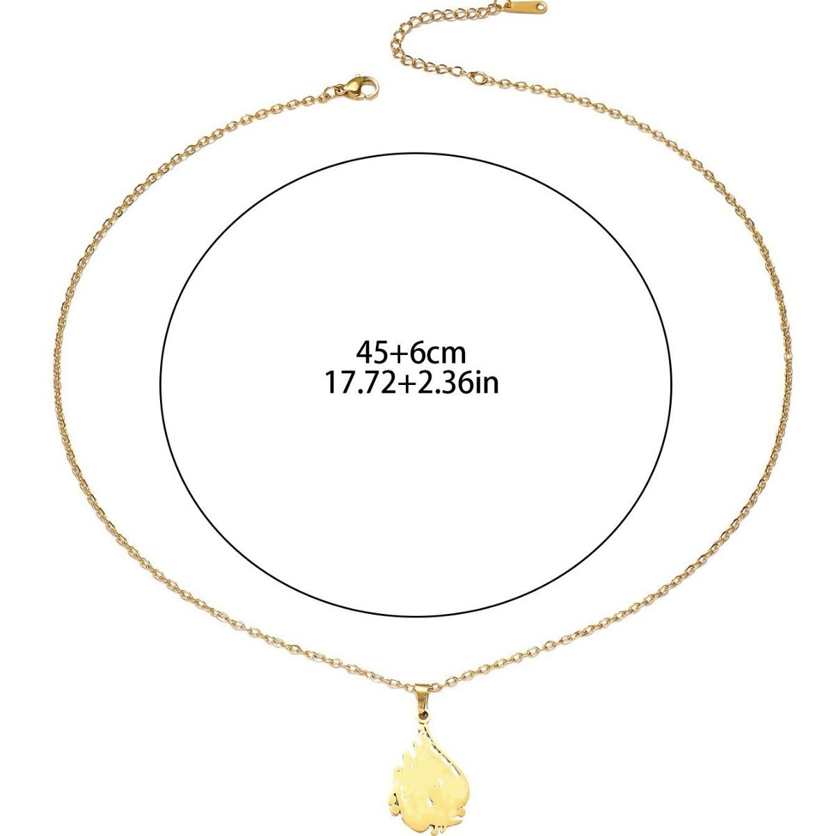 Cross-border exclusive irregular-shaped pendant necklace, high-end men's and women's stainless steel collarbone necklace accessory Item Picture