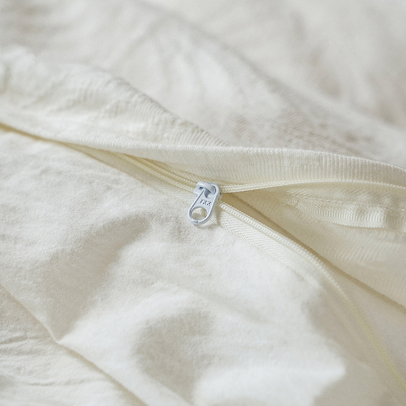 Class A Natural Primary Color Bedding Pure Cotton Four-Piece Non-Dyed Plain Bed Cover Naked Sleeping Hotel Application Scenario