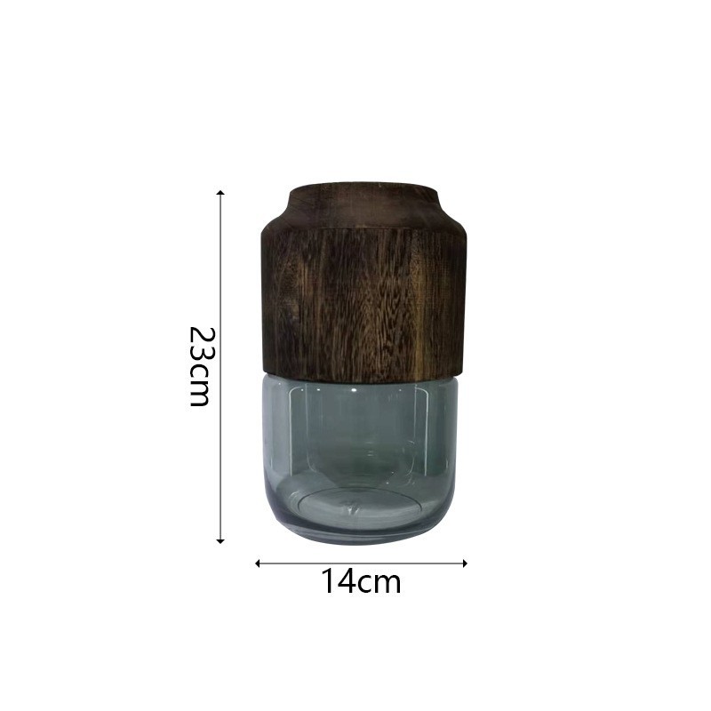 Nordic Log Clear Glass Vase Creative Home Decoration Flower Arrangement Container Simple Hydroponic Glass Vase Application Scenario