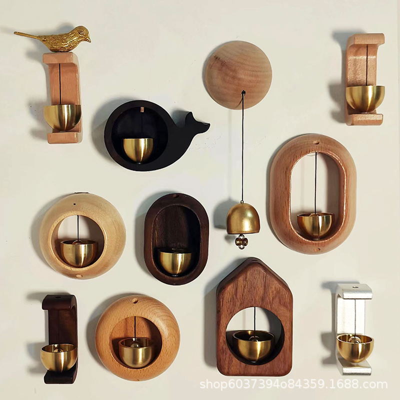 黄铜多巴胺风铃铛创意卧室挂件入户门铃冥想风铃挂饰门饰铃铛摆件