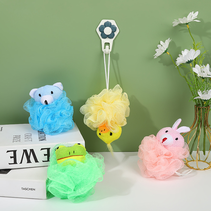 儿童沐浴球洗澡搓背沐浴擦卡通动物洗澡巾宝宝沐浴花洗澡玩具浴球