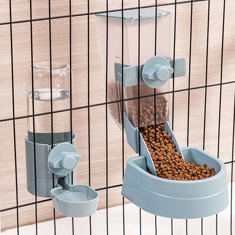 Love you Hui pet cat hanging feeder anti-spill water dispensers automatic water refill cat food bowl dog food bowl hanging cage details Picture