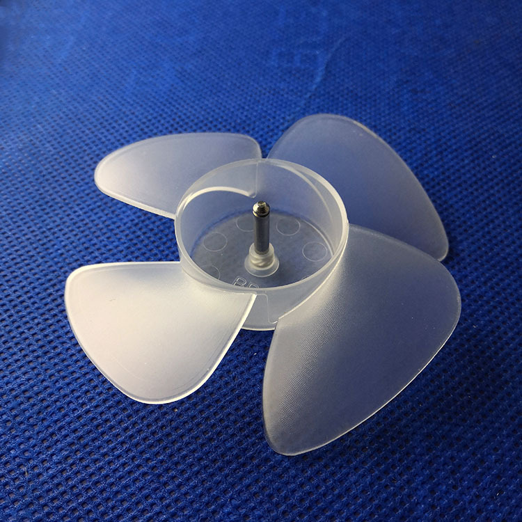 供应塑料小风叶风扇 螺旋浆伞吹风机直径77mm散热片无刷电机驱动