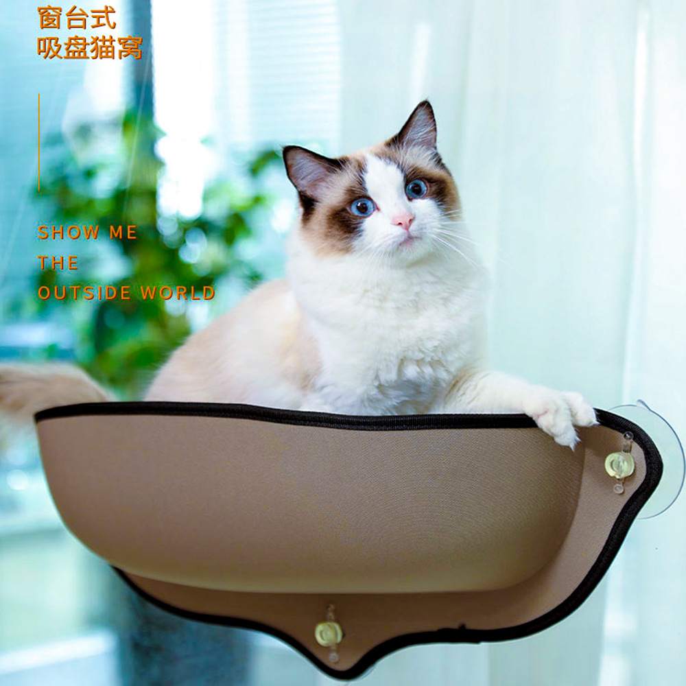 吸盘猫窝 猫吊床猫咪窝晒太阳窗台可拆猫咪挂床 eva半圆型 宠物窝