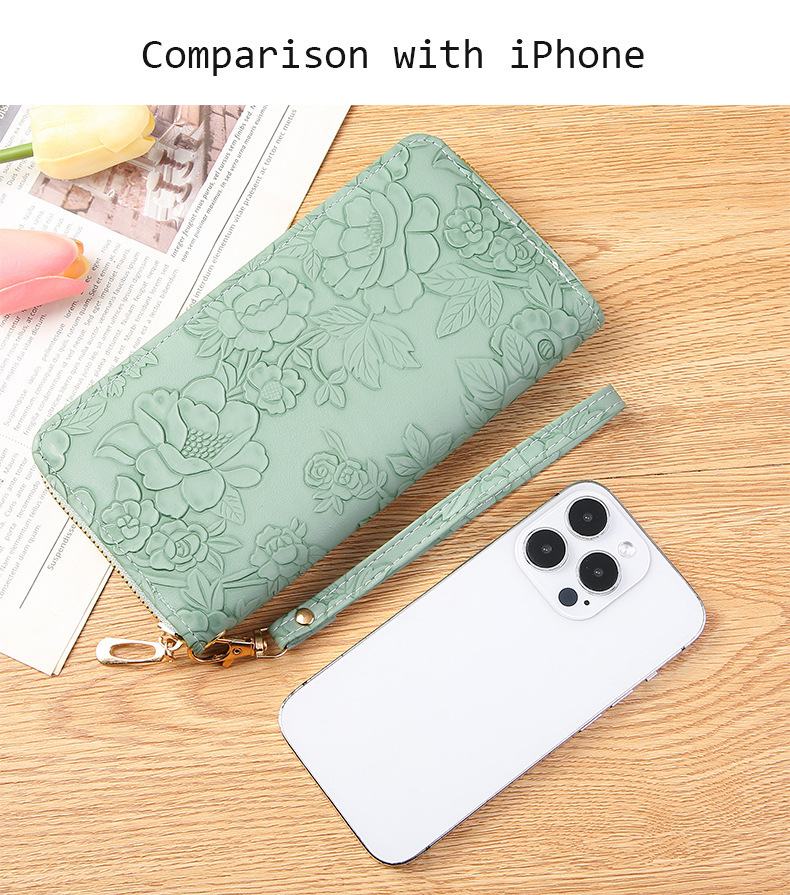 新款女士钱包女长款高级感手拿包可爱卡包钱夹拉链皮夹手机包包女详情8