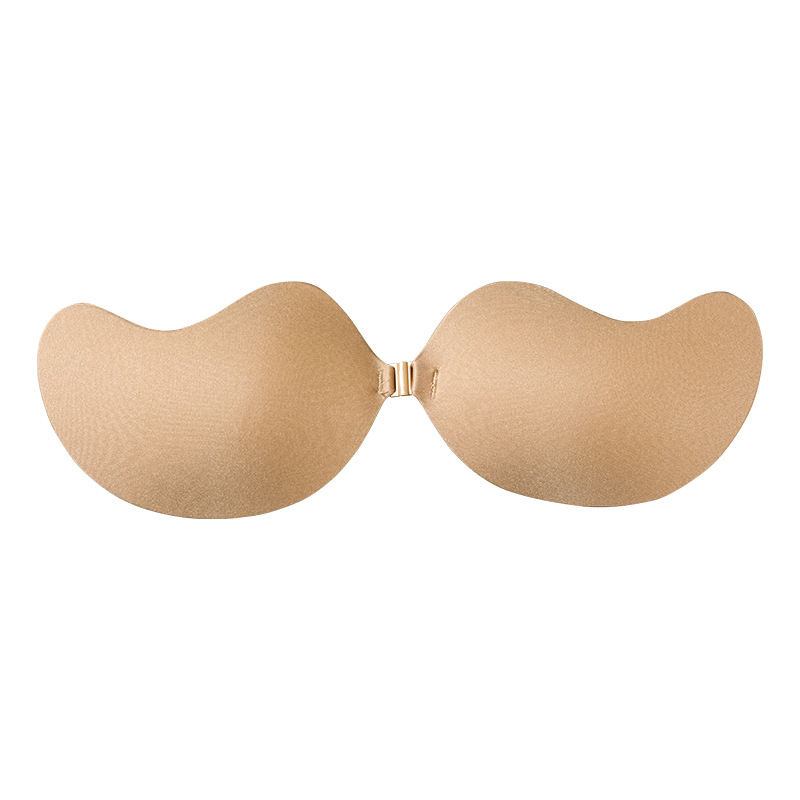 A thin and breathable women's wedding dress with silicone invisible large and small breasts that can be combined without falling off, a halter dress sponge mango chest patch Item Picture
