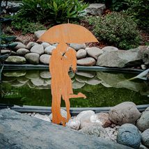 跨境新款创意生锈动物剪影立体庭院地插装饰花园摆件户外插件雕塑