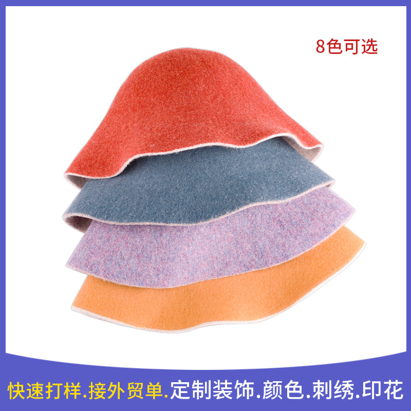 Factory direct sales of Korean-style wool fisherman hats, warm basin hats for autumn and winter, fashionable Japanese-style versatile bucket hats wholesale