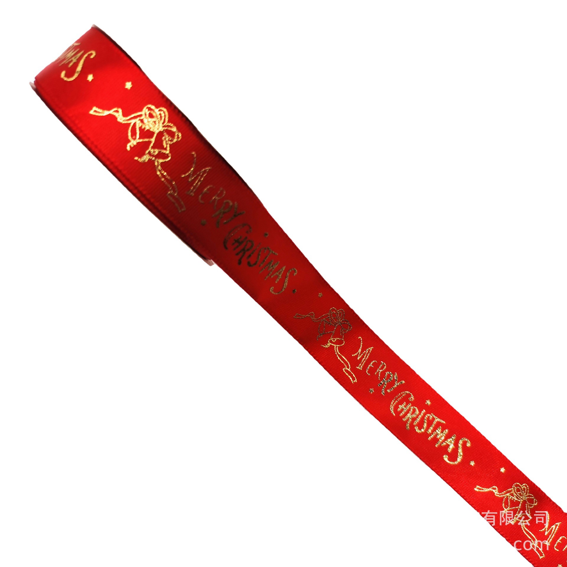 现货小卷圣诞/礼品包装涤纶/金银葱带白底实物图