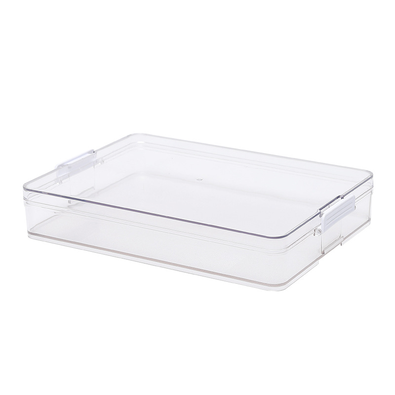 New self-organizing storage box with multi-layer design and lid, made of PET material for refrigerators Item Picture