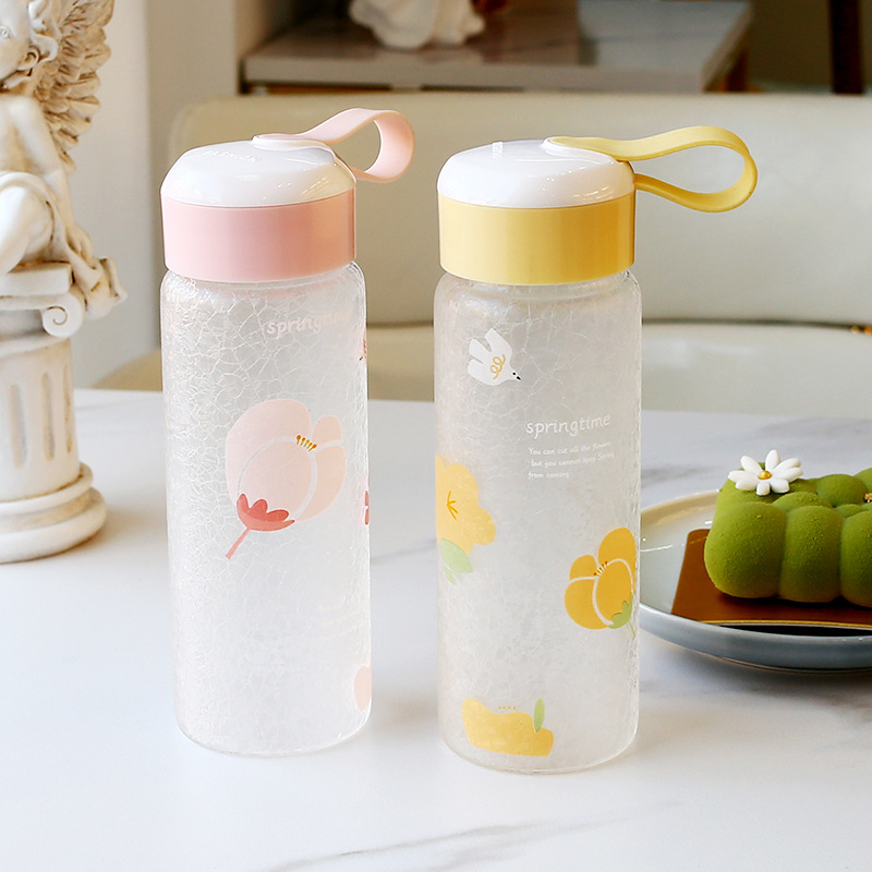 2022 New Style Glass Cup, Girls' Cute Floral Creative Trend 360ml Mini High borosilicate Water cup, heat-resistant wholesale Application Scenario