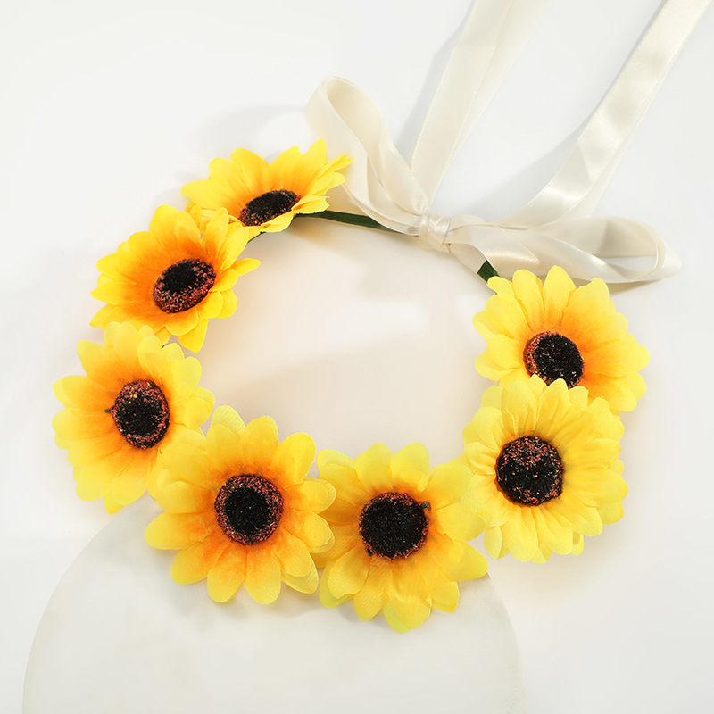 欧美花环头饰/新娘头饰仿真/欧美风头戴花产品图