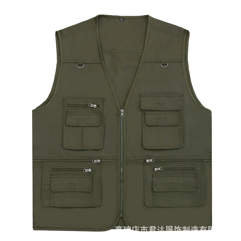 Cross-border wholesale of khaqiduo pocket vests for men, fishing, mountaineering, photography, casual vests and waistcoats Item Picture