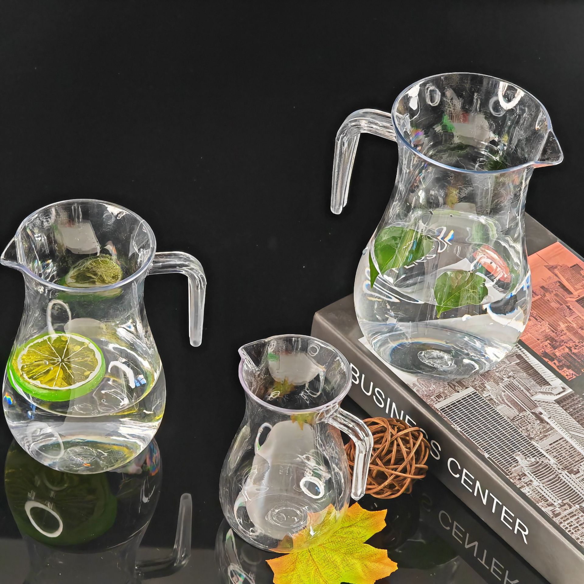 亚克力白酒分酒器PC壶果汁壶带红酒汾酒壶器摔不坏塑料透明醒酒器