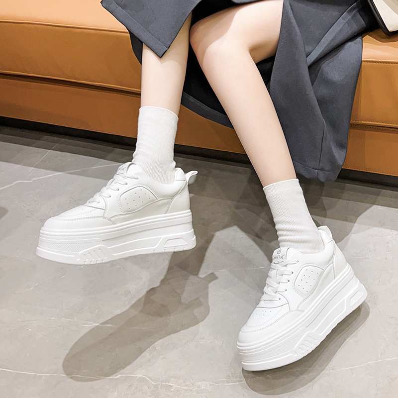 {Selected} Petite height-increasing women's shoes, thick-soled white sneakers, women's cowhide versatile, lightweight, sporty and casual shoes