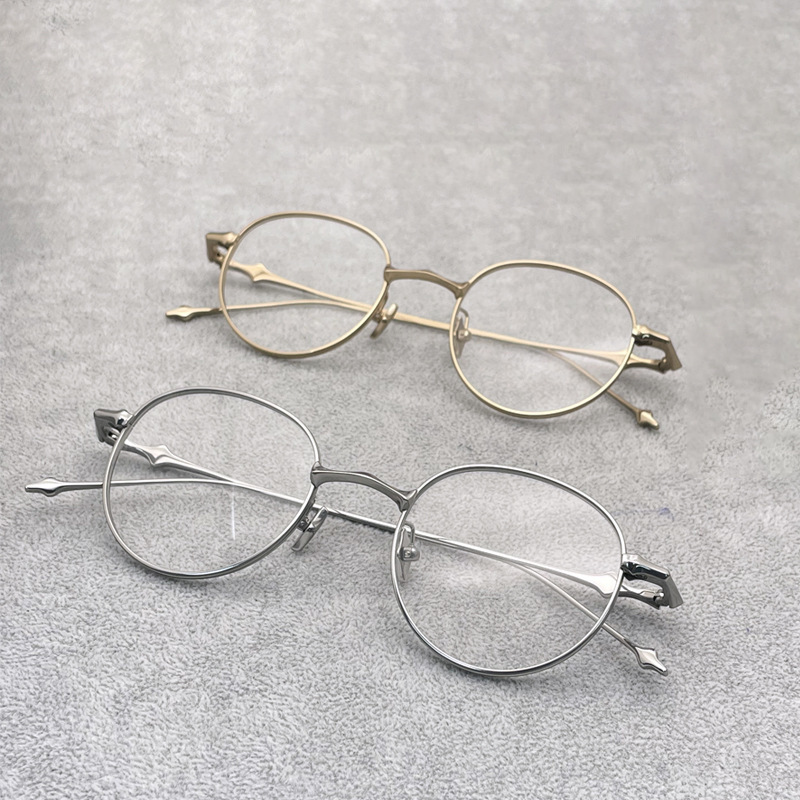 明星同款ep框架眼镜商务超轻纯钛镜架GM近视眼可配度数奢华男女款