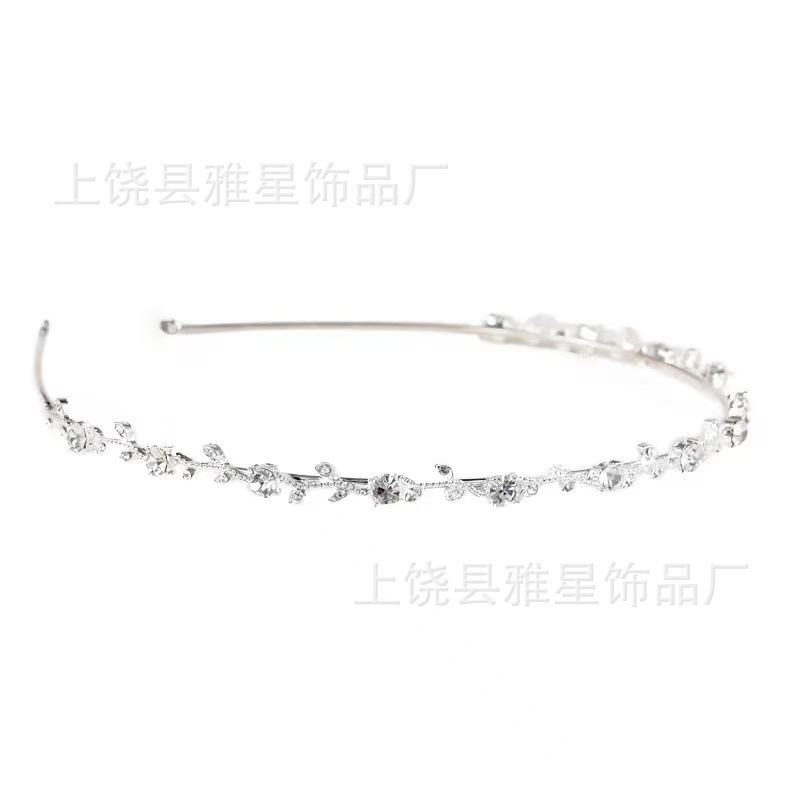 Cross-border best-selling Korean version popular birthday flower water diamond headband fashionable new accessory factory direct sales Item Picture