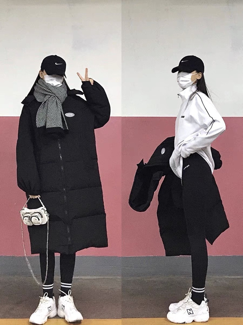 反季羽绒服女款长款过膝2022年新款冬季韩版白鸭绒学生外套清仓潮