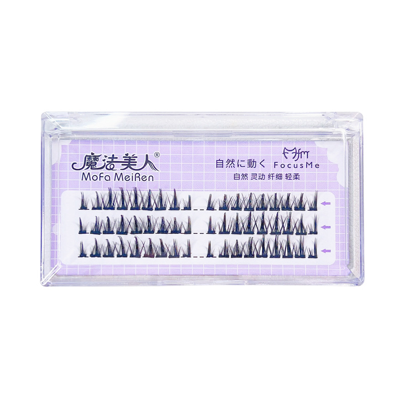 Little Devil False Eyelashes Fishtail Fairy Thick Natural Single Cluster Piecewise Cartoon Grafting Eyelashes Factory Wholesale Item Picture