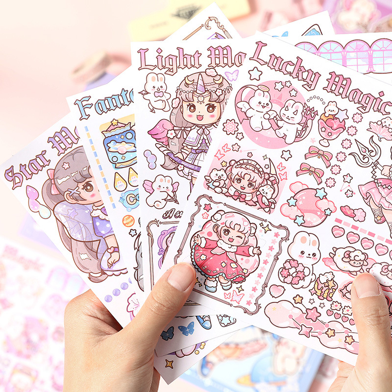 Core Momo Hard Shell Square Magic Star Series Cute Cartoon Girl Notebook Student Notepad details Picture