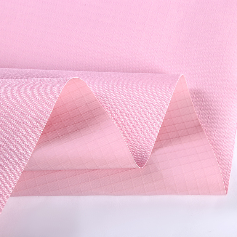 厂家现货600D五分格牛津布/格子布/格子布PVC布厂家批发细节图