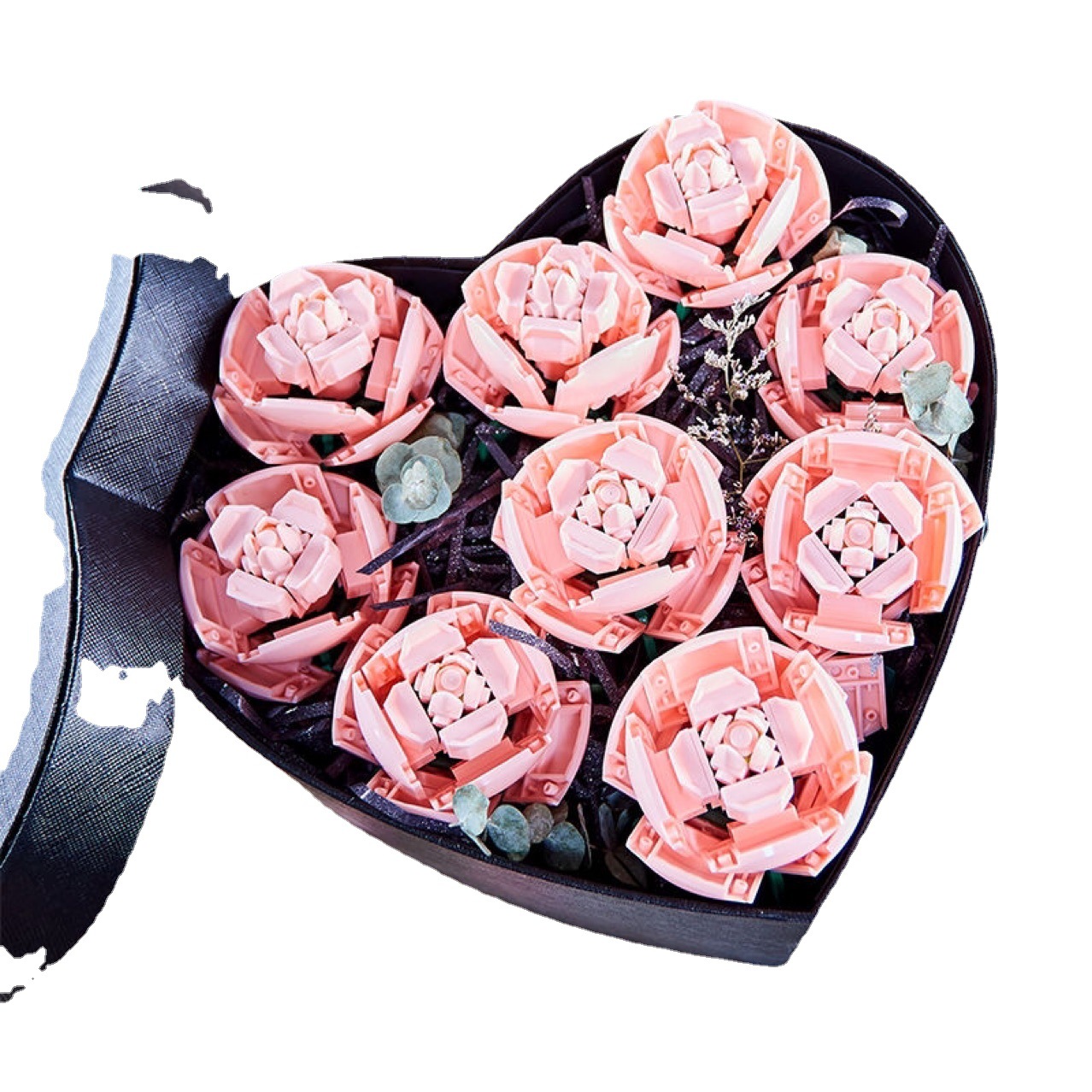 跨境玫瑰花积白底实物图