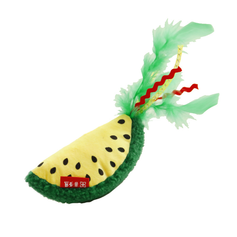 Xiduoyu's new cat toys, Xiangpaper watermelon catnip dolls, durable and popular pet supplies wholesale Item Picture