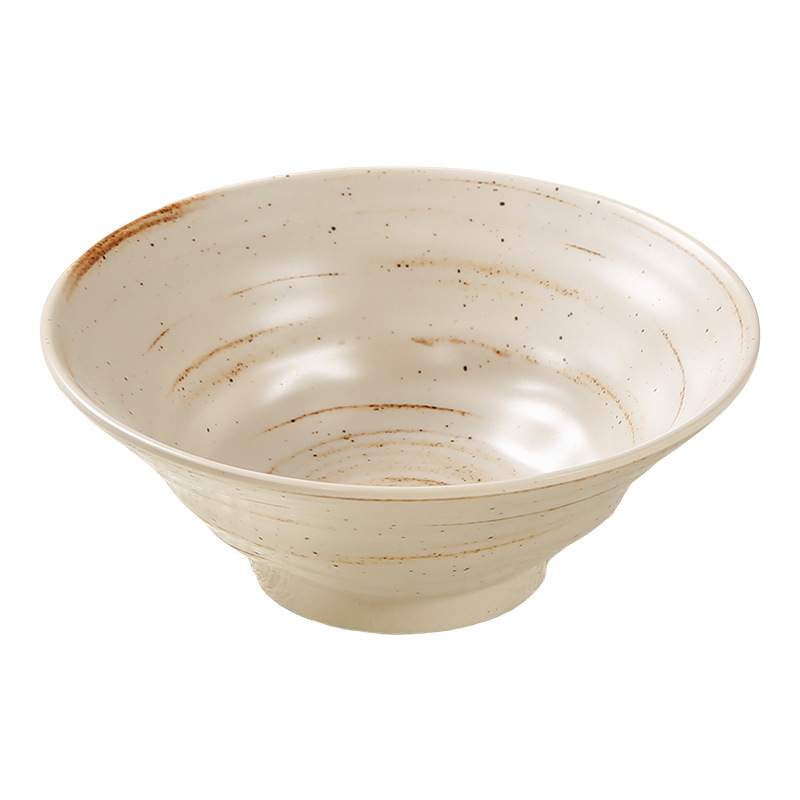 Melamine bowl, shock-resistant and heat-resistant, conical bowl, commercial noodle shop bowl, rice noodle bowl with snails, porcelain imitation ramen bowl, large bowl wholesale Item Picture
