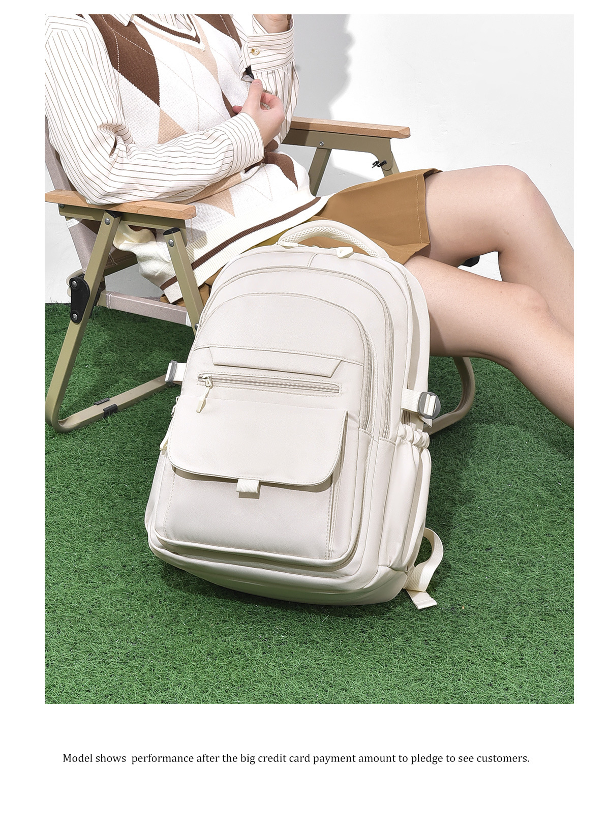 纯色百搭学生书包双肩包15.6寸牛津布初高中大学生背包休闲旅行包详情21