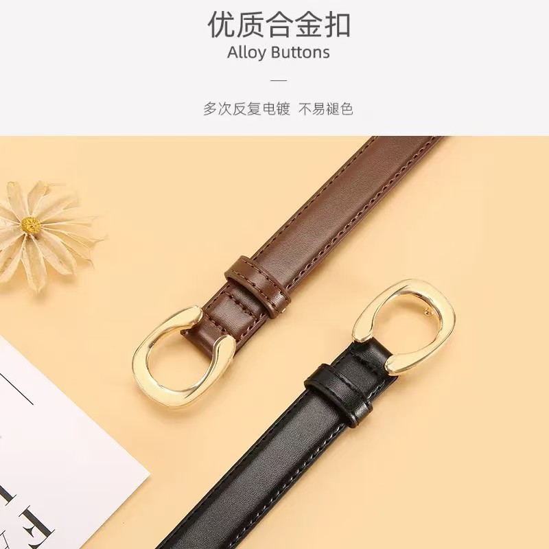 High-end ladies' belt, versatile Korean-style decorative suit belt, fashionable ins style simple and casual belt details Picture