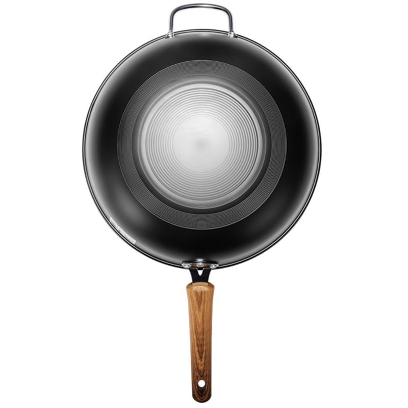Wholesale healthy uncoated iron woks from the manufacturer, fine iron cooking woks, induction cookers, gas suitable, event gifts Specification image