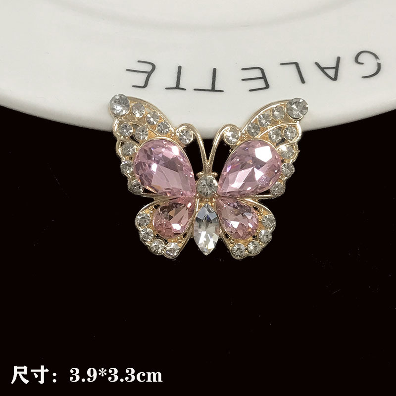 启威新水晶宝石蝴蝶洞洞鞋diy配饰汽载出风口手机壳饰品 合金配件详情41