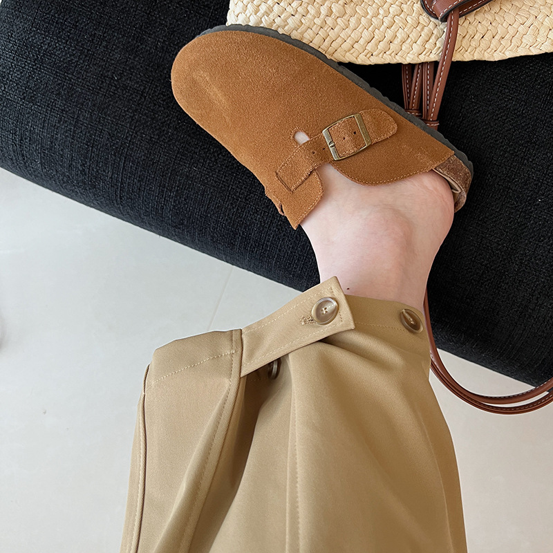 Early autumn vertical line design niche casual pants for women, soft and comfortable, mountain-style high-waisted, versatile wide-leg nine-inch pants for women Specification image