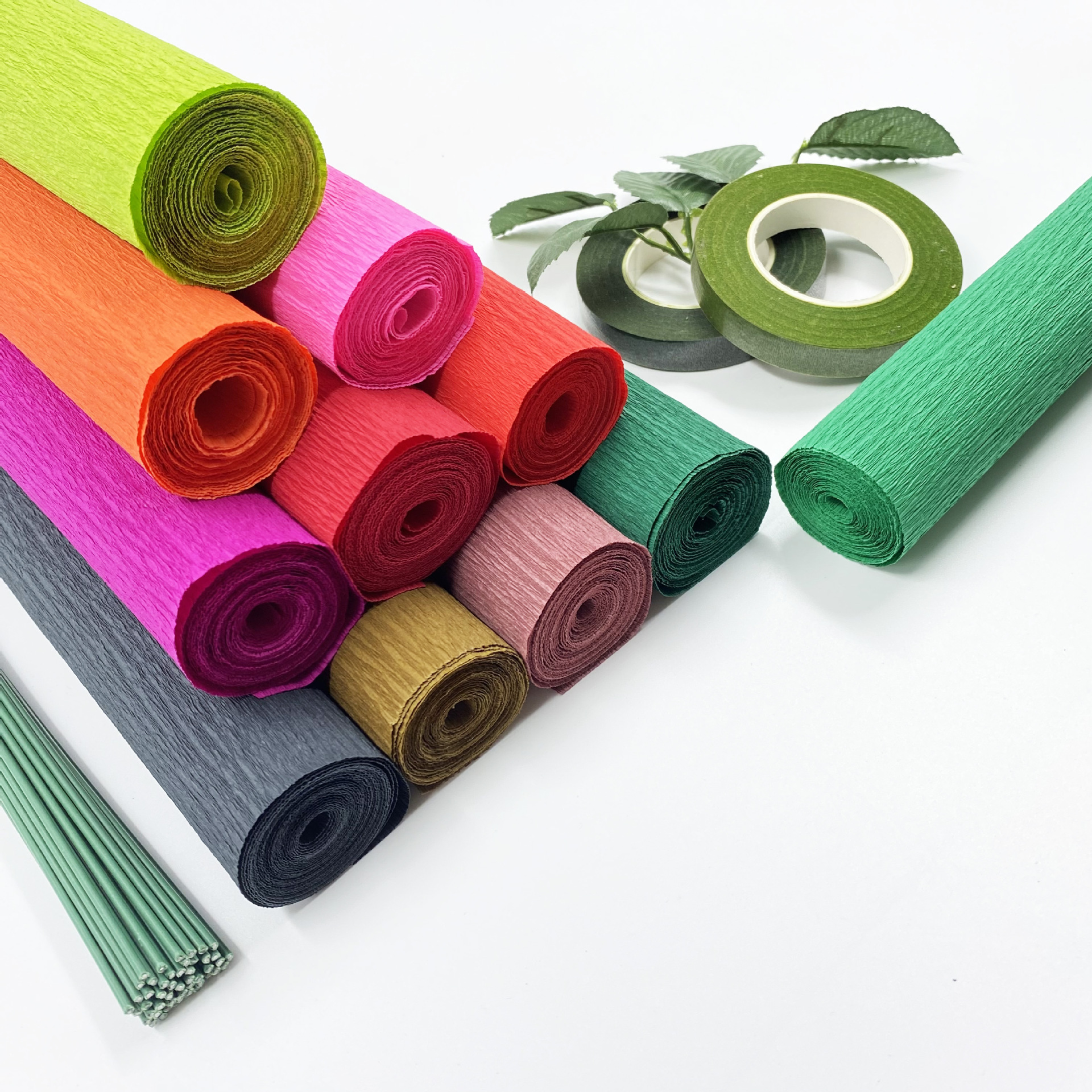 Factory Stock Amazon Crepepaper Rose Crepepaper Set Special 25*250 Crepepaper details Picture