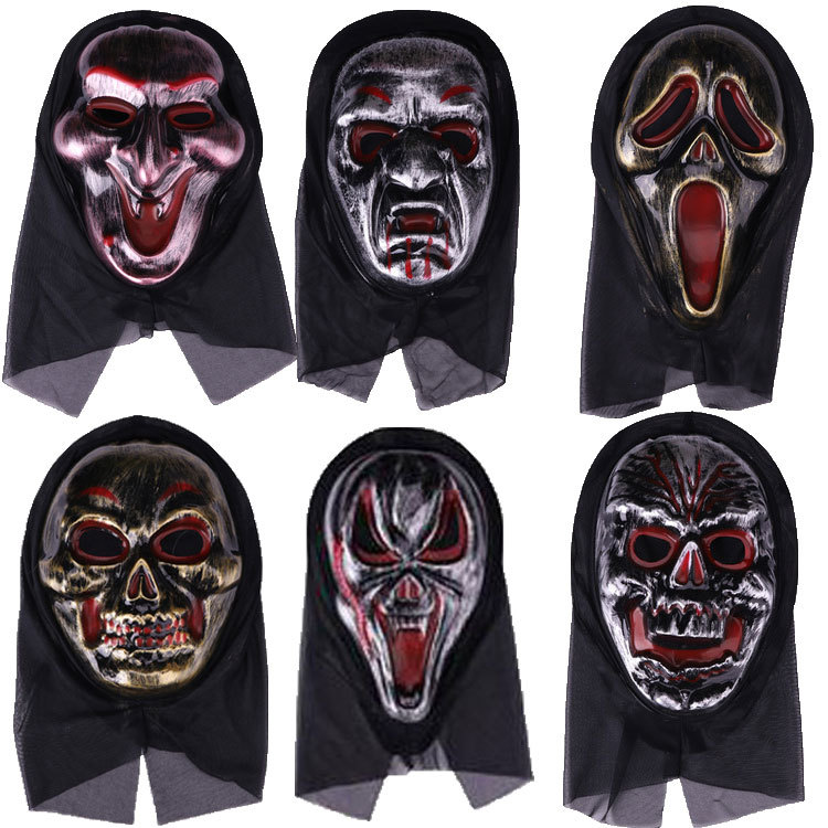 Halloween horror mask party Masquerade ball pranks, funny faces, screams, hooded masks, skull ghost masks Specification image
