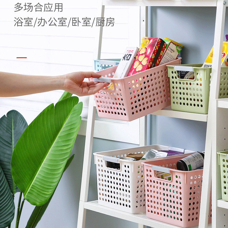 Plastic storage boxes, storage frames, supermarket storage baskets, storage baskets, toys, desktops, snacks, kitchen stationery, plastic details Picture