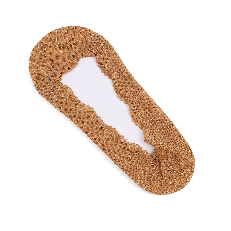 New Ultra-Thin Boat Socks Non-Slip And Non-Slip Cotton Sole Lace Shallow Mouth Invisible Socks Women's Socks Lace Summer Item Picture