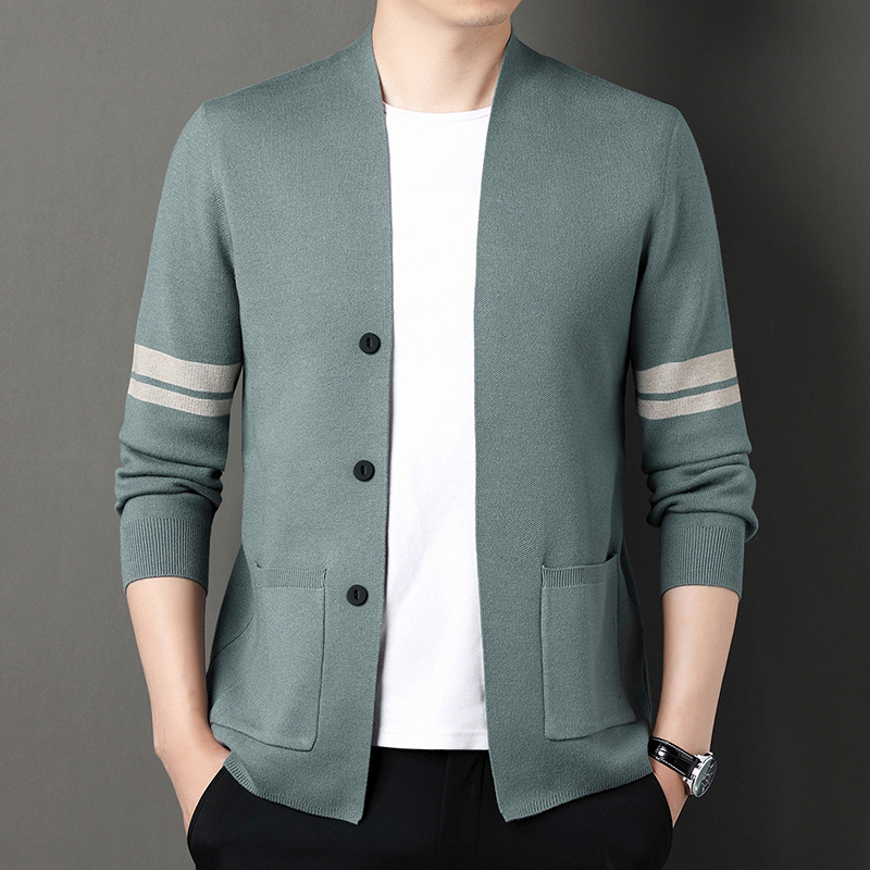 2023's best-selling men's fashion, high street style, casual, versatile, simple and youthful cardigan, sweater, knitted sweater, men's top