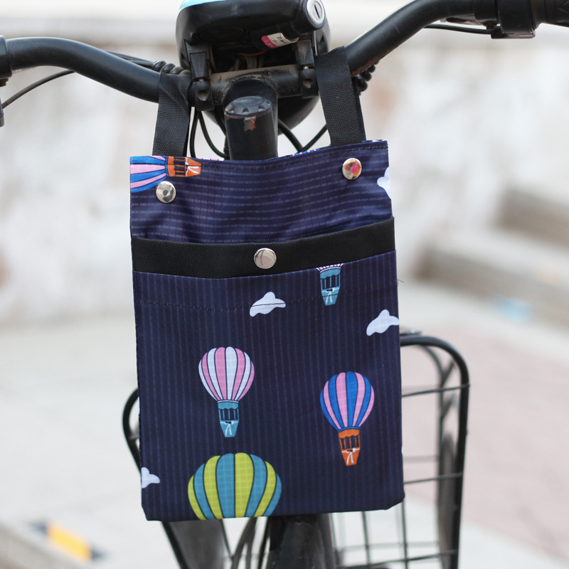 Wholesale hanging bags, electric bike hanging bags, bicycle front bags, bike baskets, mobile phone bags, storage bags, men's and women's storage baskets Specification image