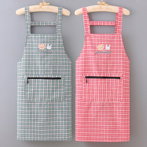 【LOVELY HOME】【 Hold Jia 】 Fashion cotton breathable apron for household kitchen cooking anti-dirt, oil, dirt and wear-resistant