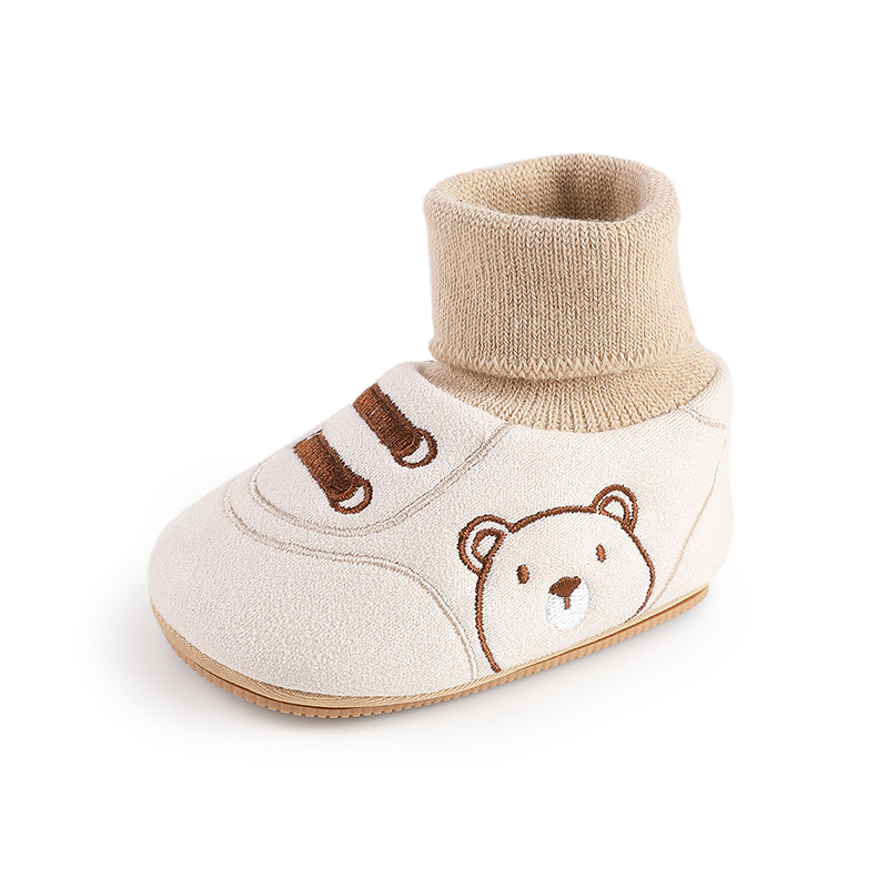 童鞋/童鞋秋季2岁/婴幼儿鞋子凉鞋/地板袜宝宝秋冬可爱/地板袜儿童秋冬可爱白底实物图
