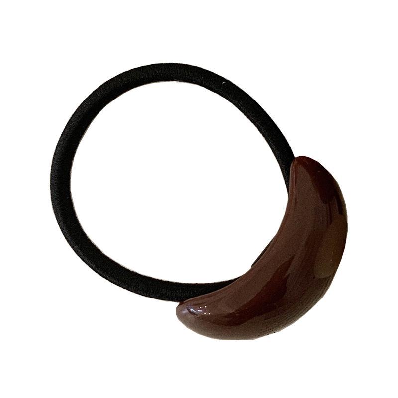 South Korea Dongdaemun Minimalist Acrylic Pea Curved Girl Hairband Tied Ponytail Head Rope Irregular Application Scenario